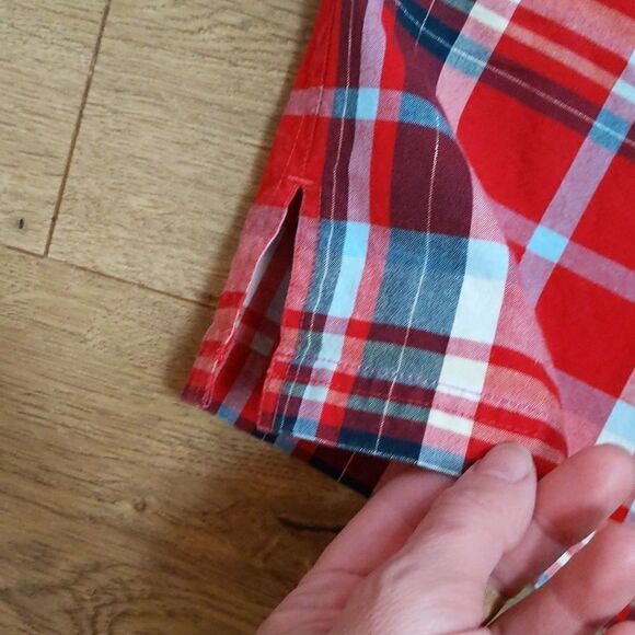 Tommy Jeans capri plaid low rise front pockets pants 7 - Picture 2 of 9